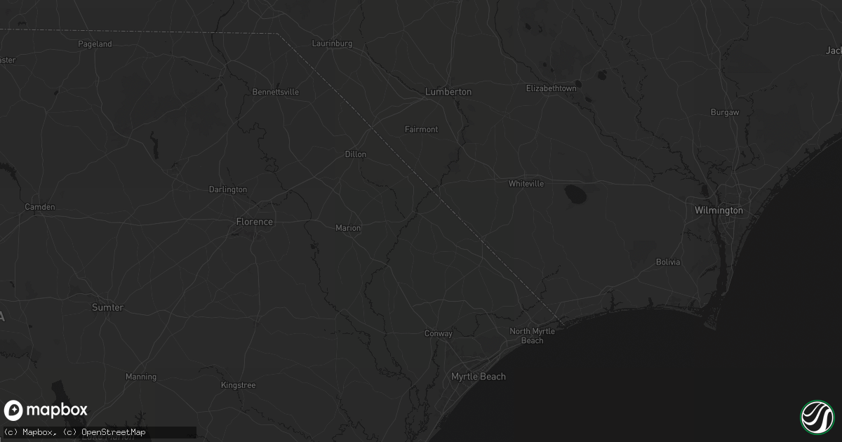 Hail map in Nichols, SC on July 5, 2026
