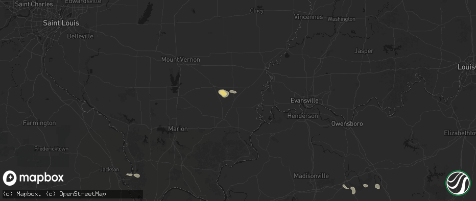 Hail map in Norris City, IL on July 5, 2026