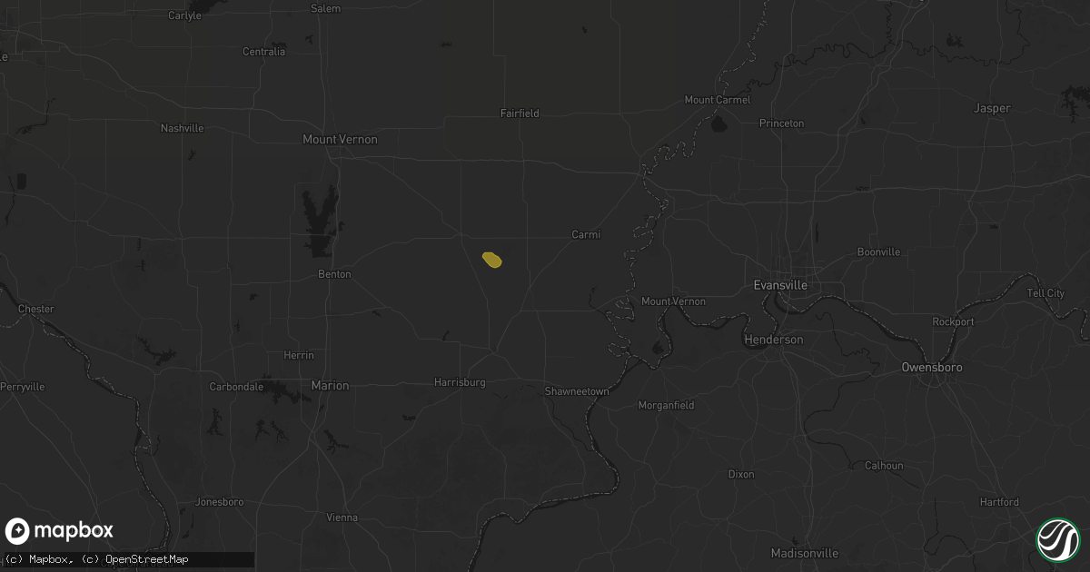 Hail map in Norris City, IL on July 5, 2026