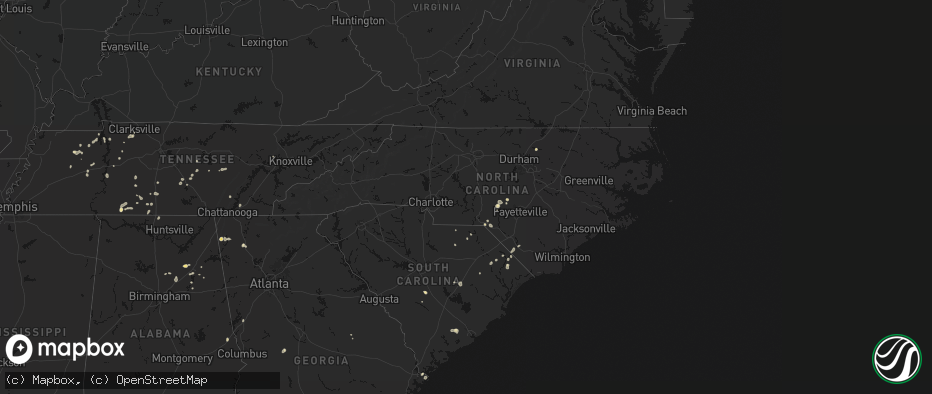 Hail map in North Carolina on July 5, 2026