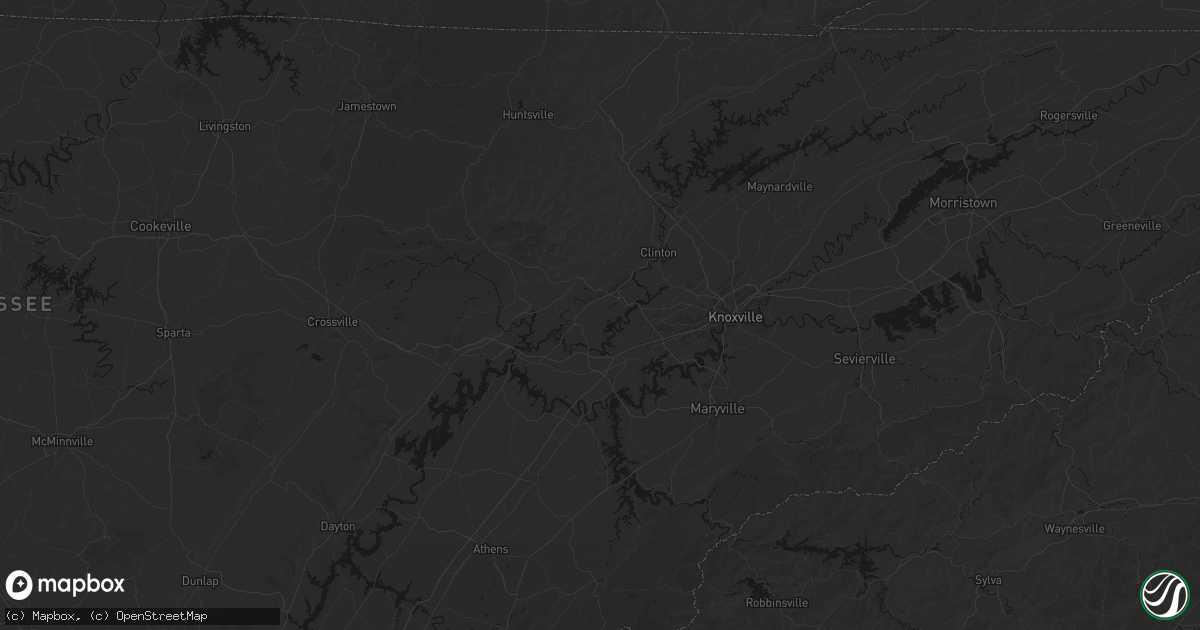 Hail map in Oak Ridge, TN on July 5, 2026