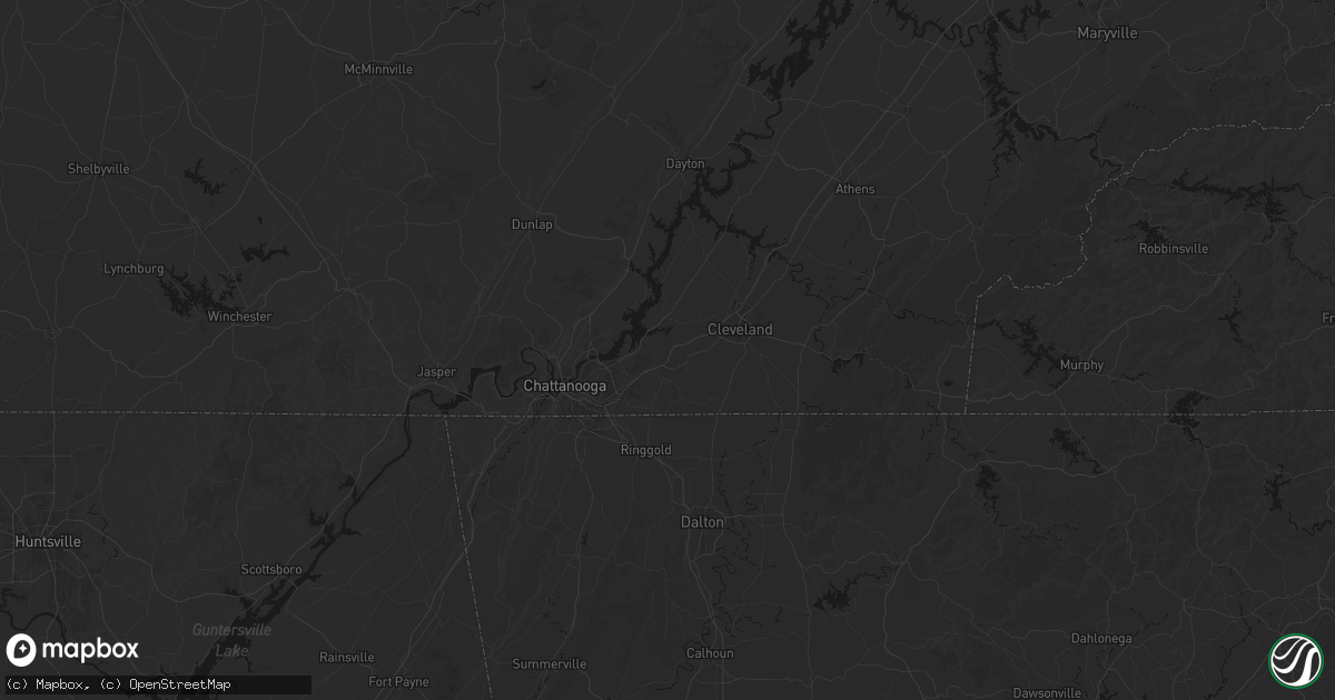 Hail map in Ooltewah, TN on July 5, 2026