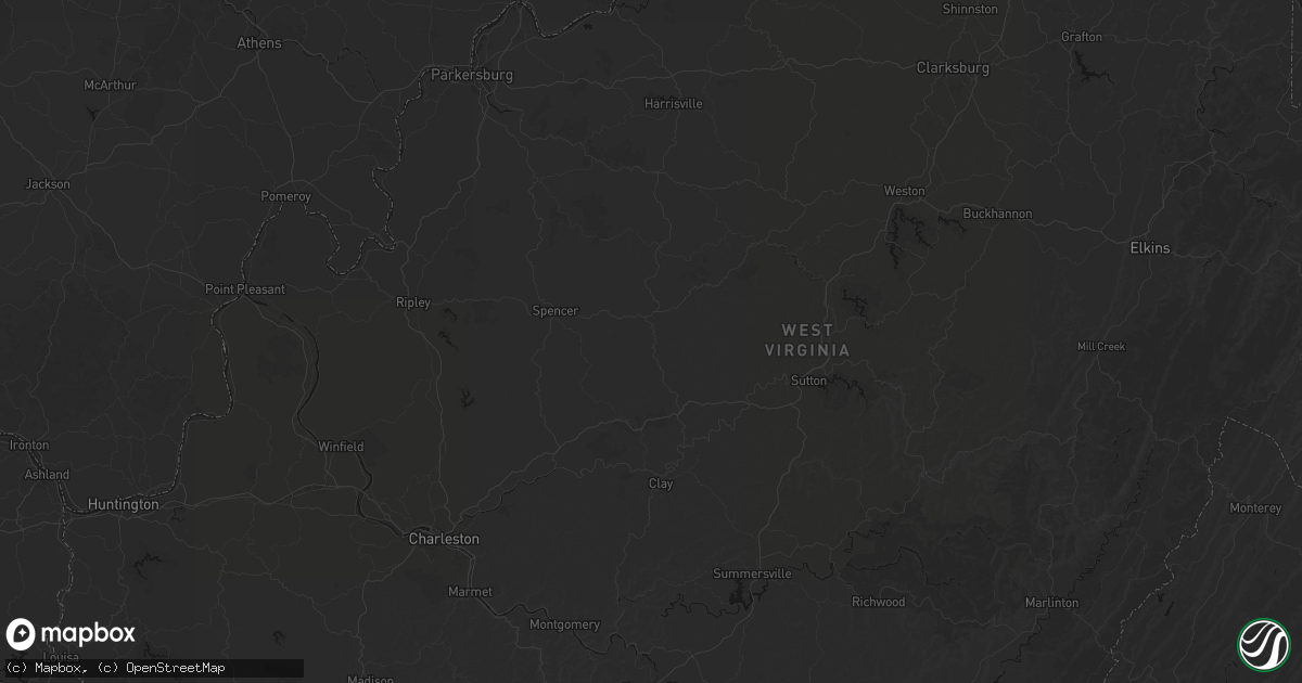 Hail map in Orma, WV on July 5, 2026
