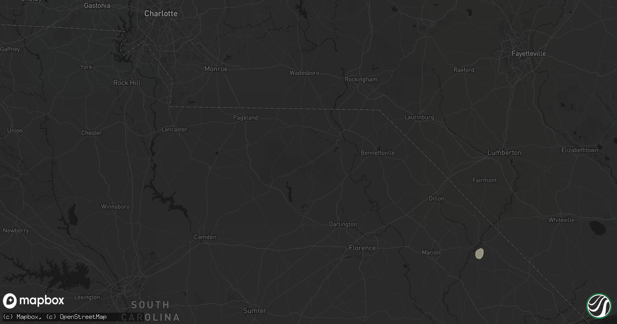 Hail map in Patrick, SC on July 5, 2026