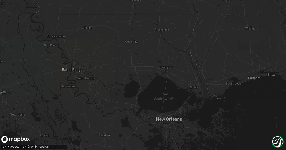 Hail map in Ponchatoula, LA on July 5, 2026