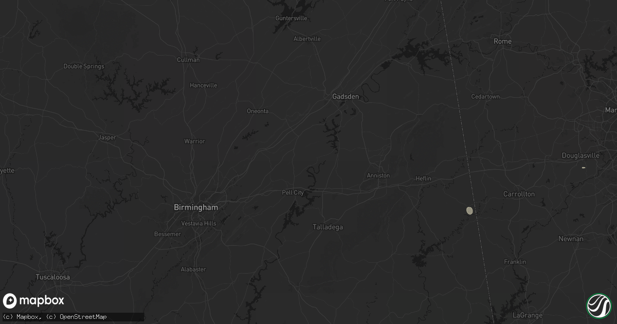 Hail map in Ragland, AL on July 5, 2026