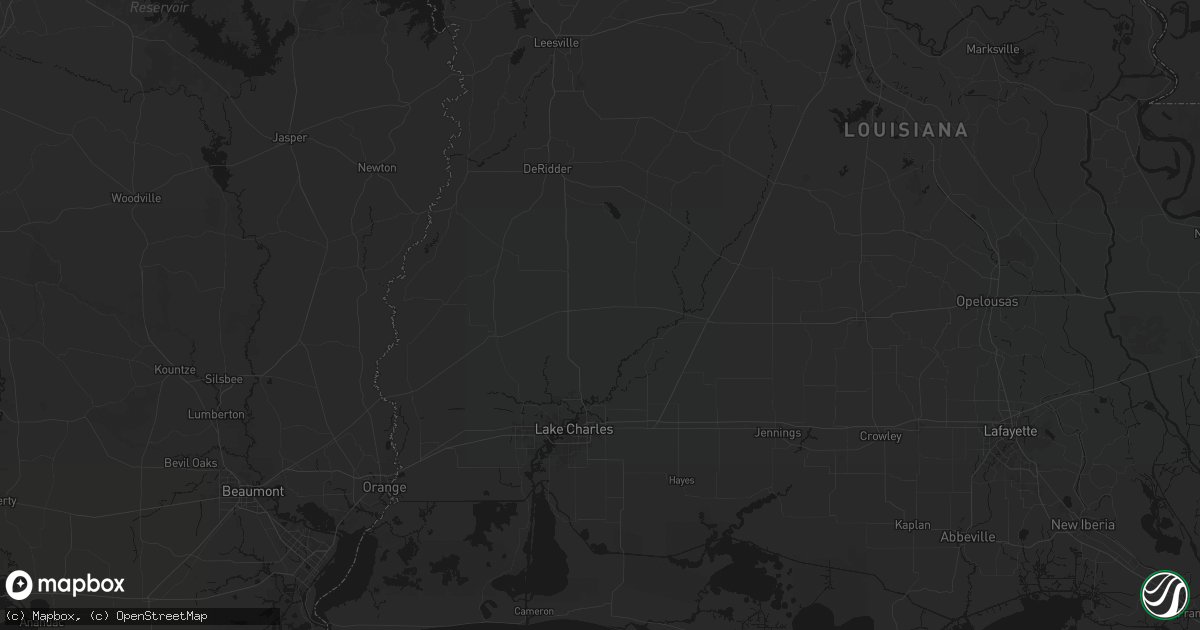 Hail map in Ragley, LA on July 5, 2026