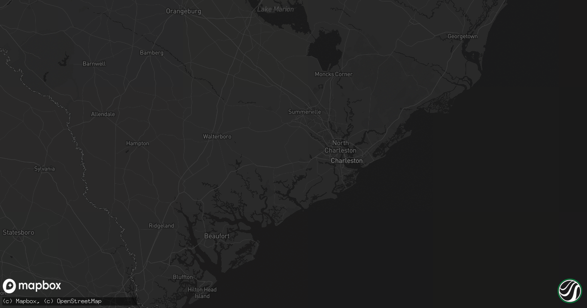 Hail map in Ravenel, SC on July 5, 2026