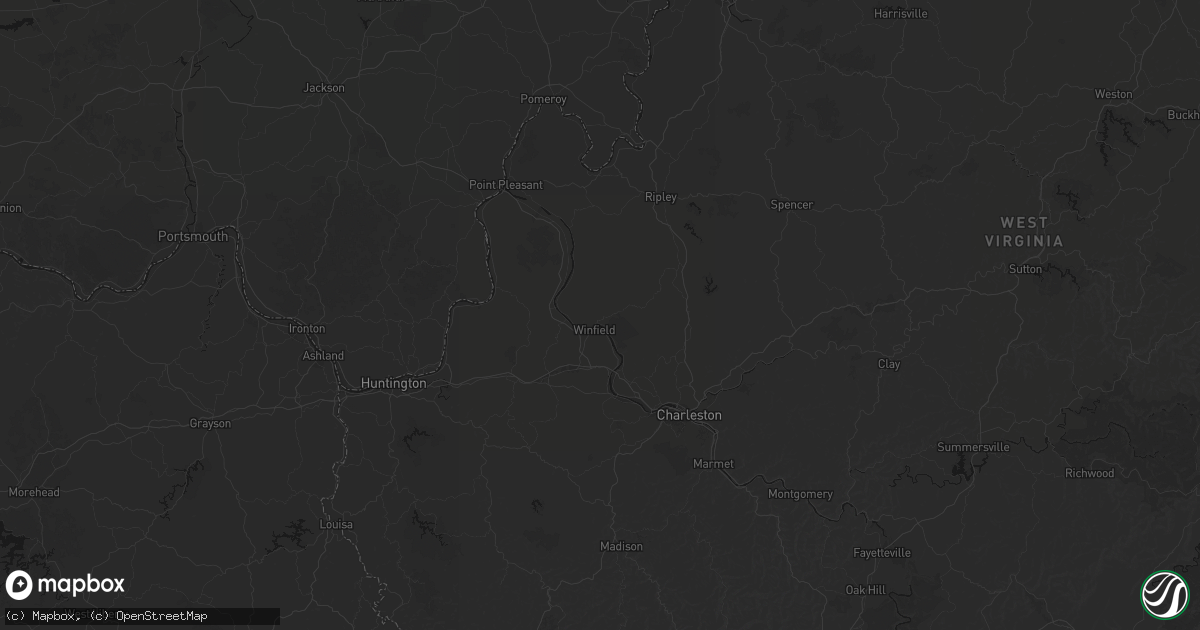 Hail map in Red House, WV on July 5, 2026