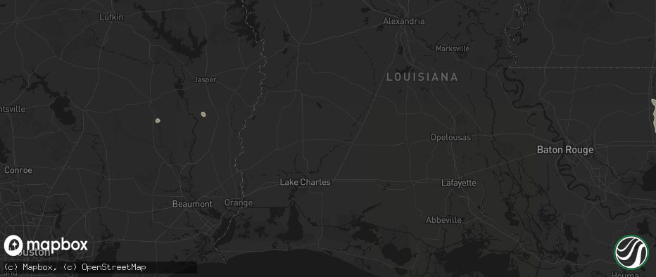 Hail map in Reeves, LA on July 5, 2026