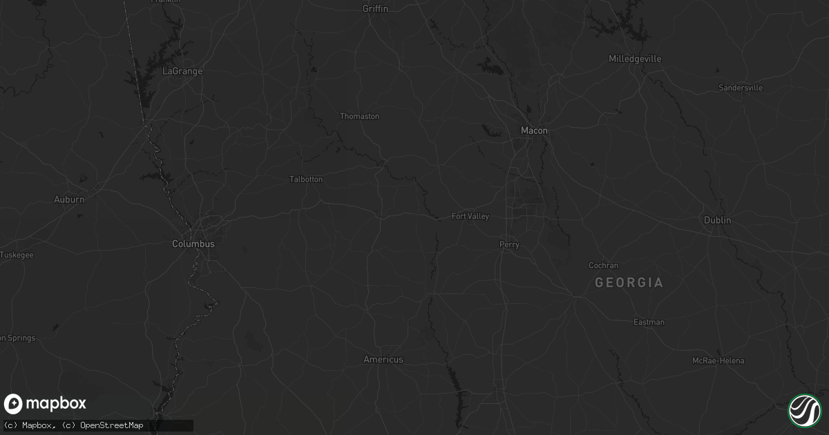 Hail map in Reynolds, GA on July 5, 2026