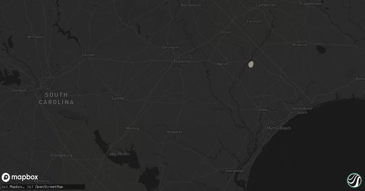 Hail map in Scranton, SC on July 5, 2026