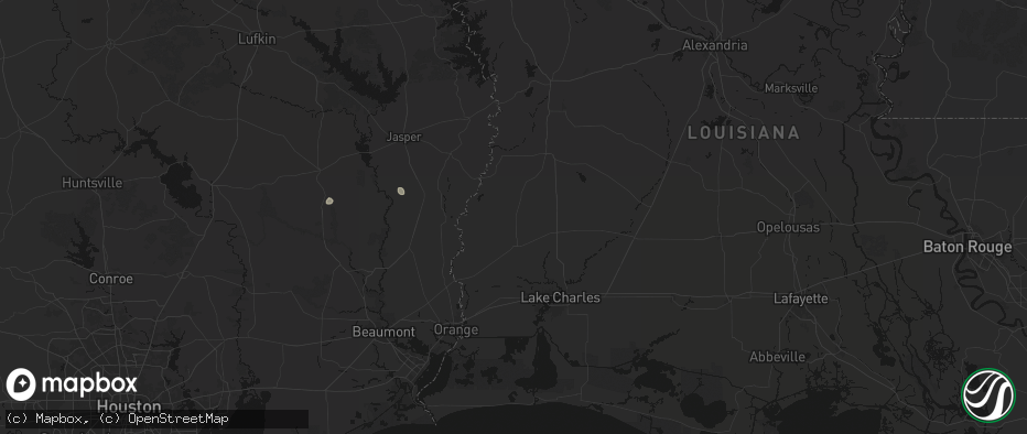 Hail map in Singer, LA on July 5, 2026