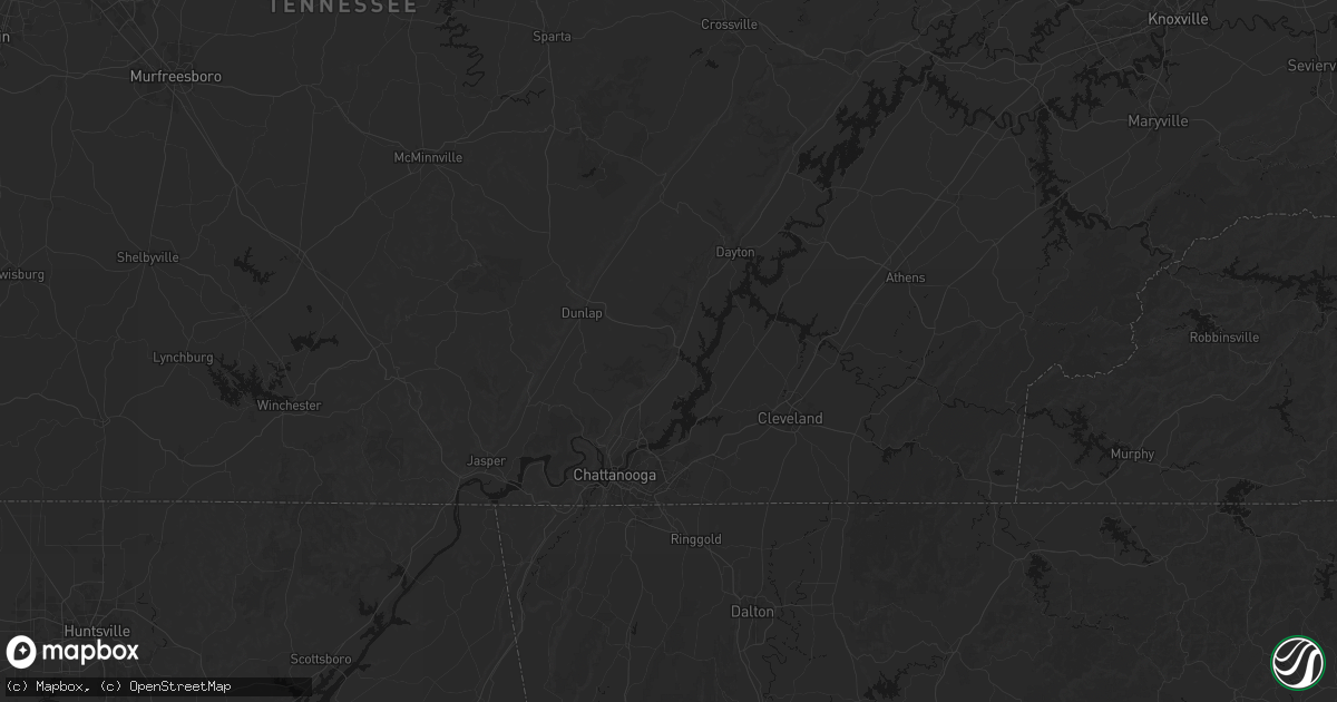 Hail map in Soddy Daisy, TN on July 5, 2026