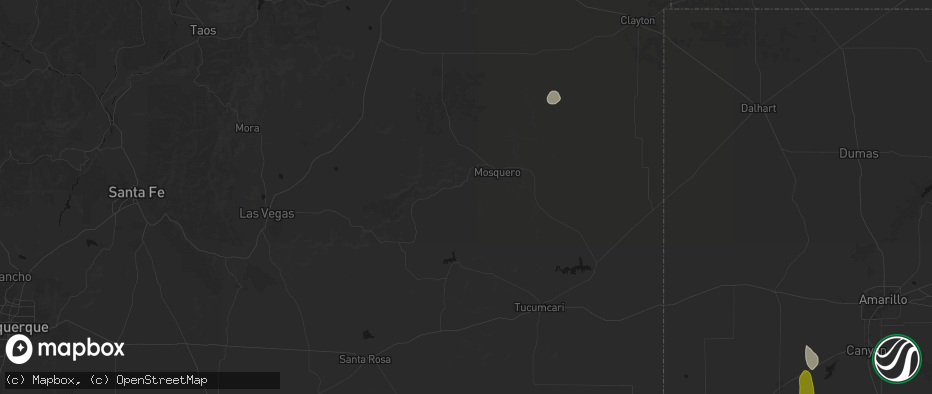 Hail map in Solano, NM on July 5, 2026