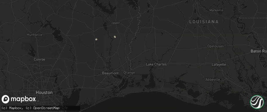 Hail map in Starks, LA on July 5, 2026