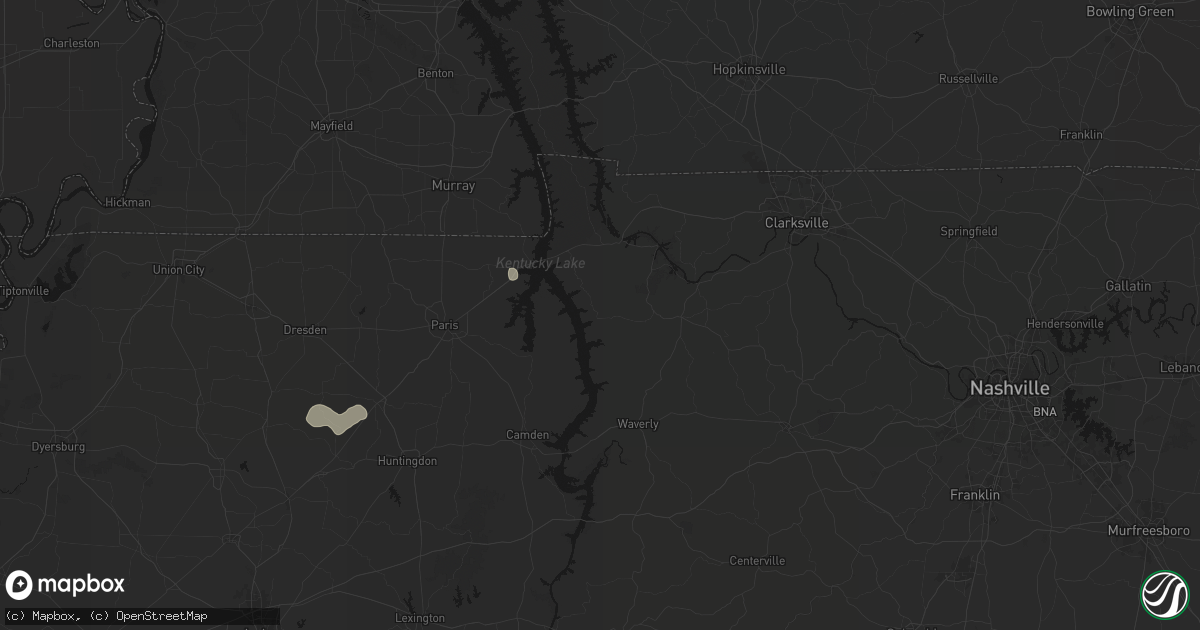Hail map in Stewart, TN on July 5, 2026