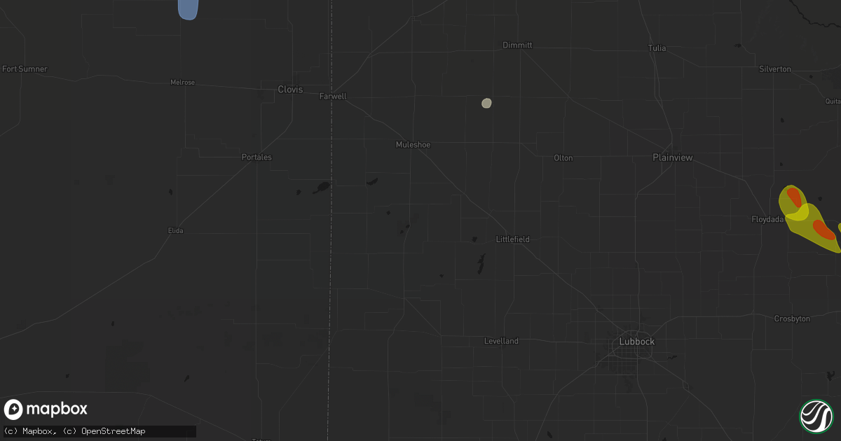Hail map in Sudan, TX on July 5, 2026