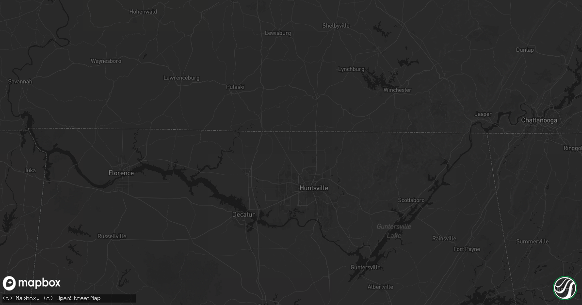 Hail map in Toney, AL on July 5, 2026