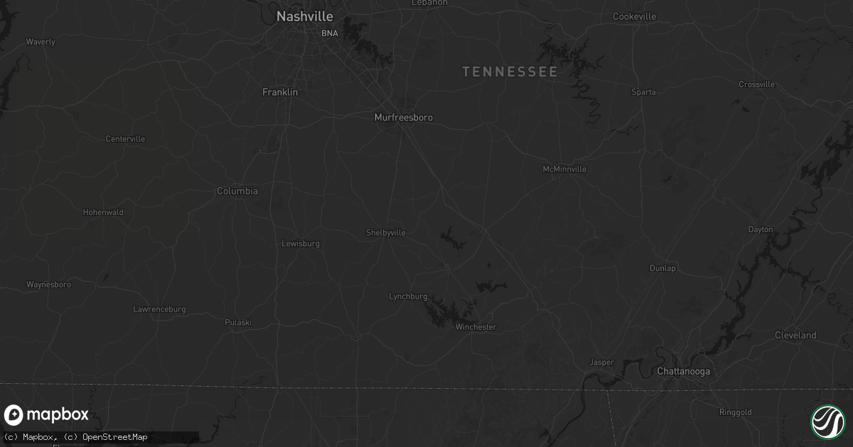 Hail map in Wartrace, TN on July 5, 2026