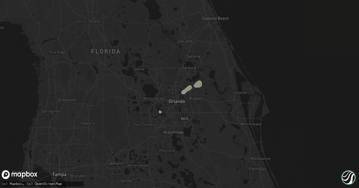 Hail map in Winter Park, FL on July 5, 2026