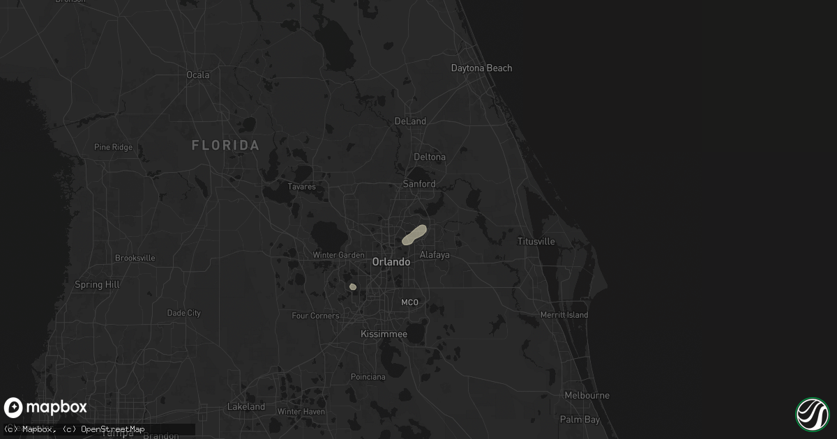 Hail map in Winter Springs, FL on July 5, 2026