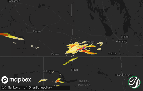 Hail map preview on 07-05-2026