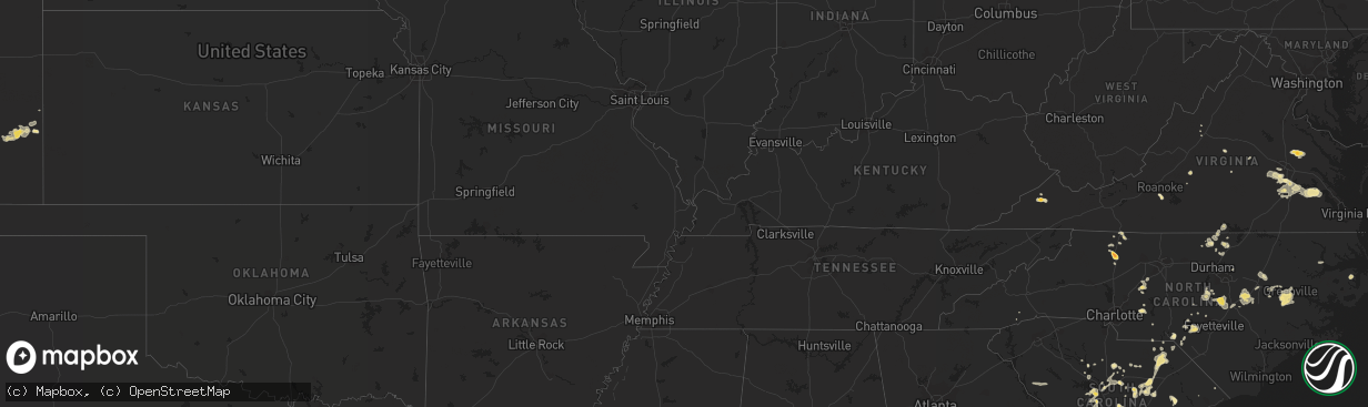 Hail map in Georgia on July 6, 2011