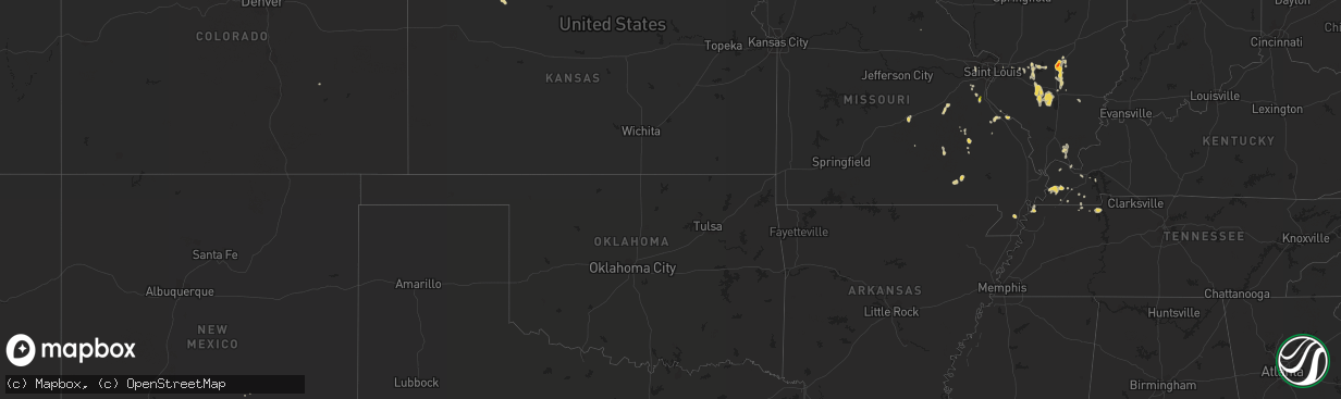 Hail map on July 6, 2013