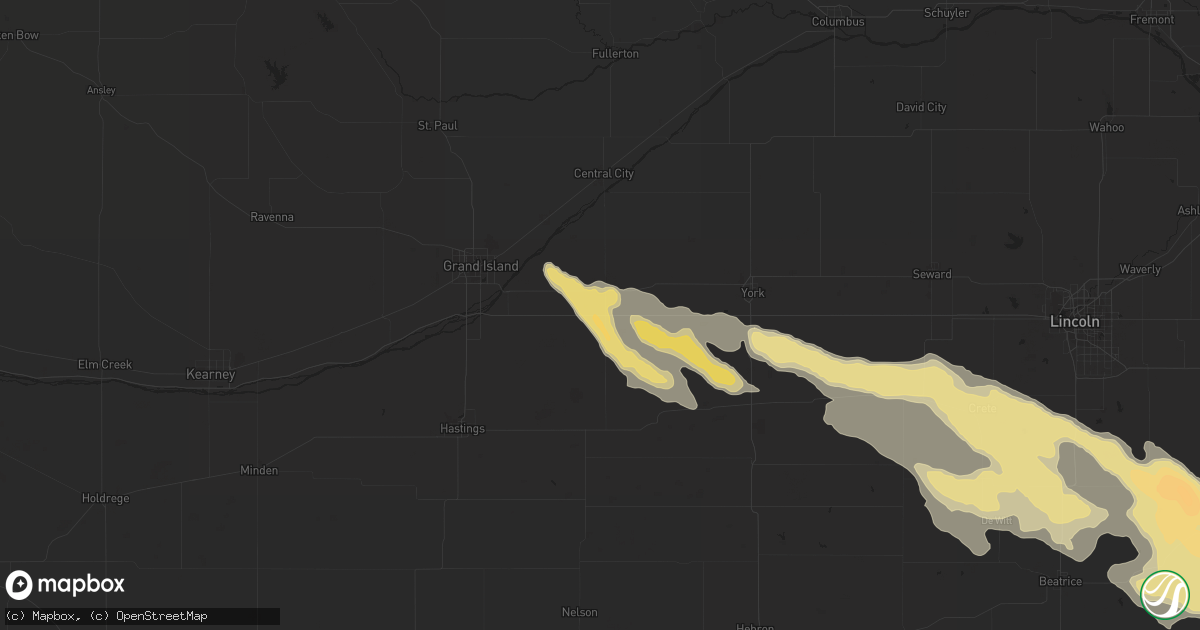 Hail map in Aurora, NE on July 6, 2014