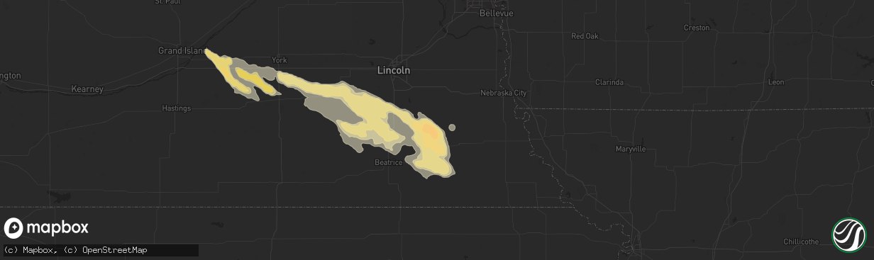 Hail map in Sterling, NE on July 6, 2014