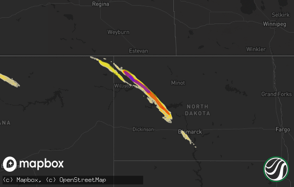 Hail map preview on 07-06-2014