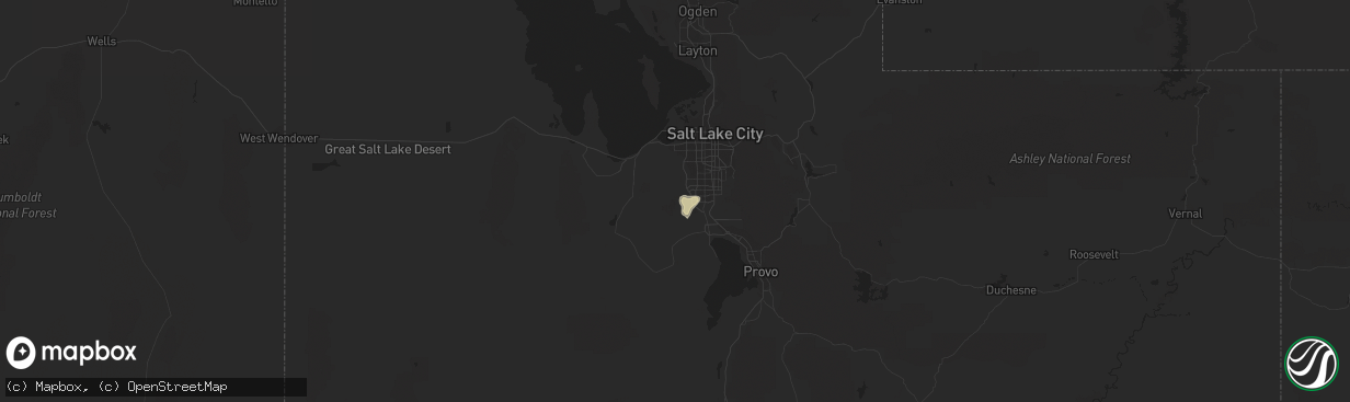 Hail map in Herriman, UT on July 6, 2015