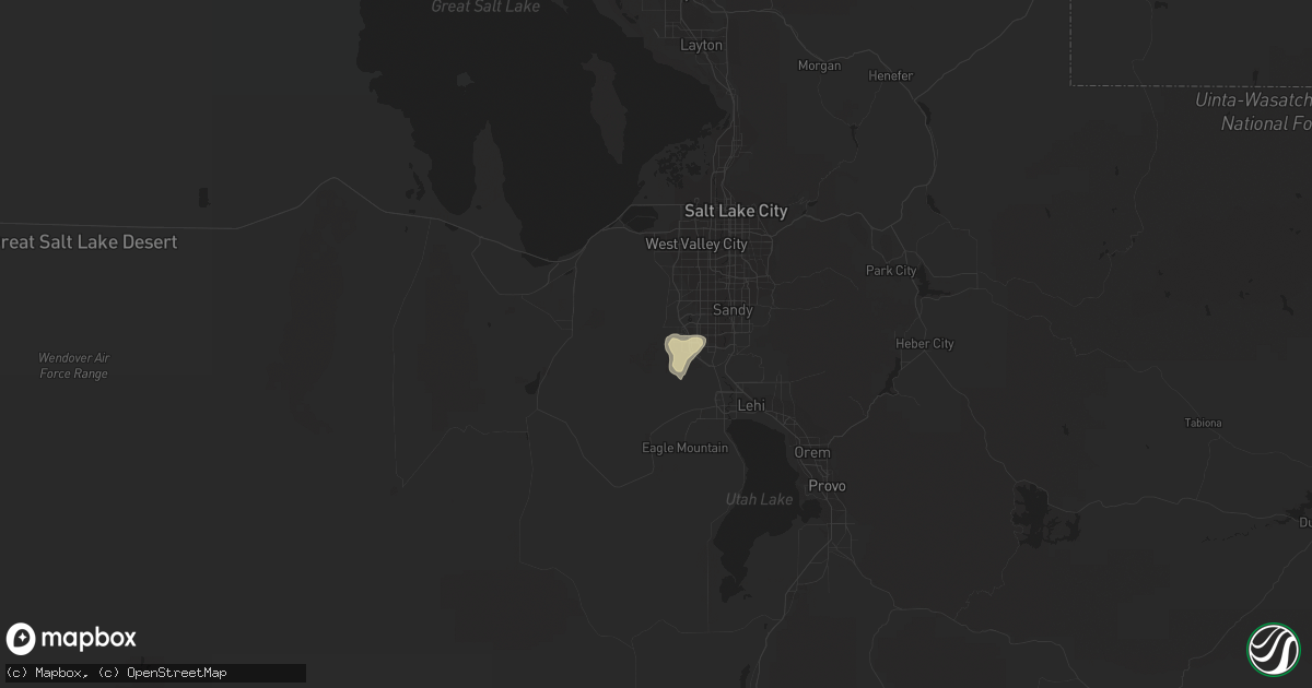 Hail map in Herriman, UT on July 6, 2015