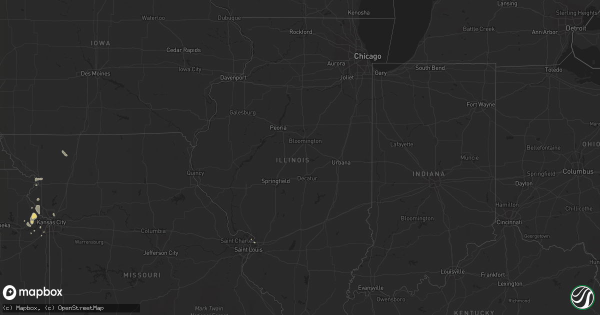 Hail map in Illinois on July 6, 2015