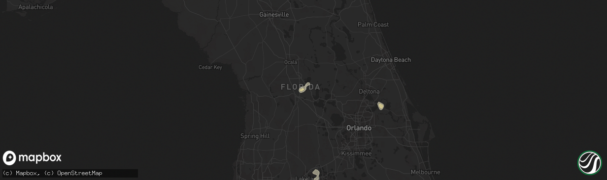 Hail map in The Villages, FL on July 6, 2015