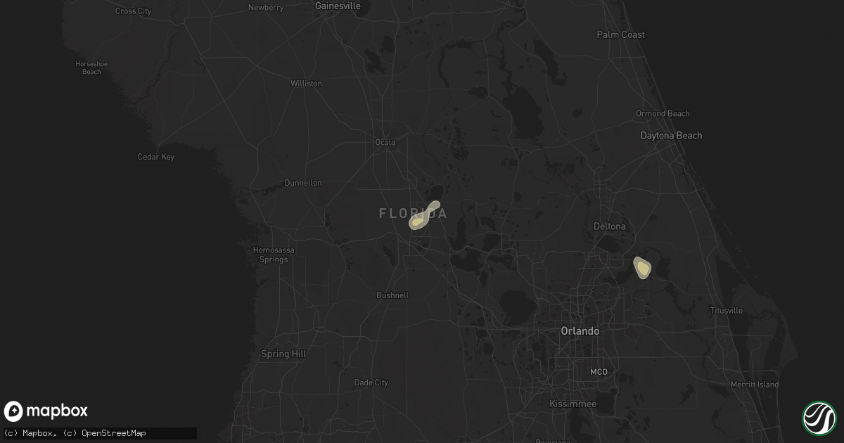 Hail map in The Villages, FL on July 6, 2015