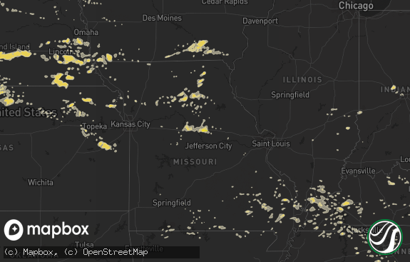 Hail map preview on 07-06-2016