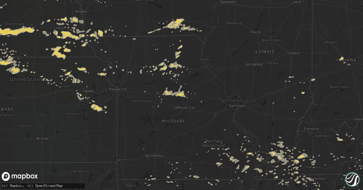 Hail map on July 6, 2016