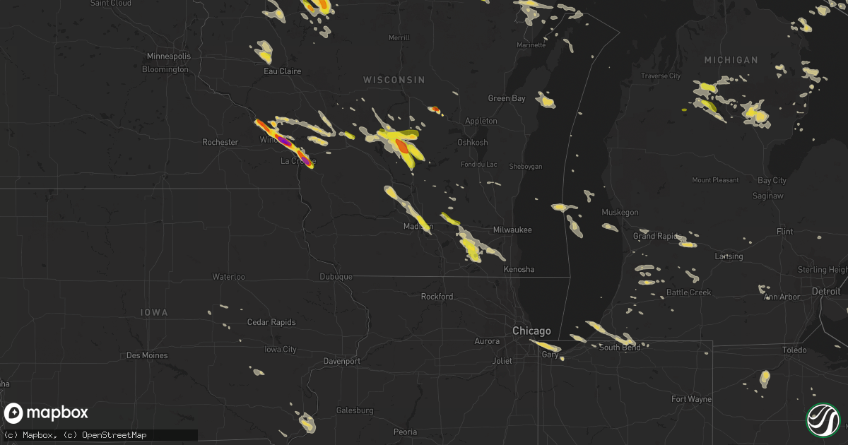 Hail map on July 6, 2017