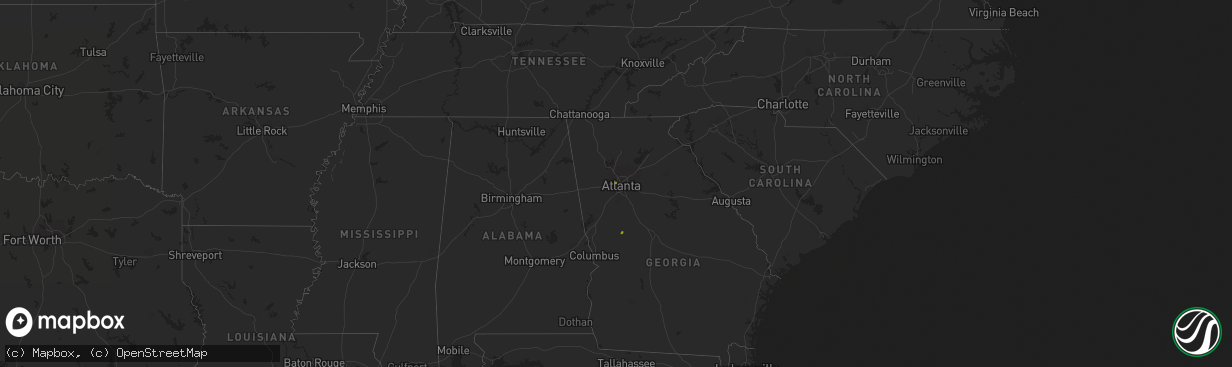 Hail map on July 6, 2018