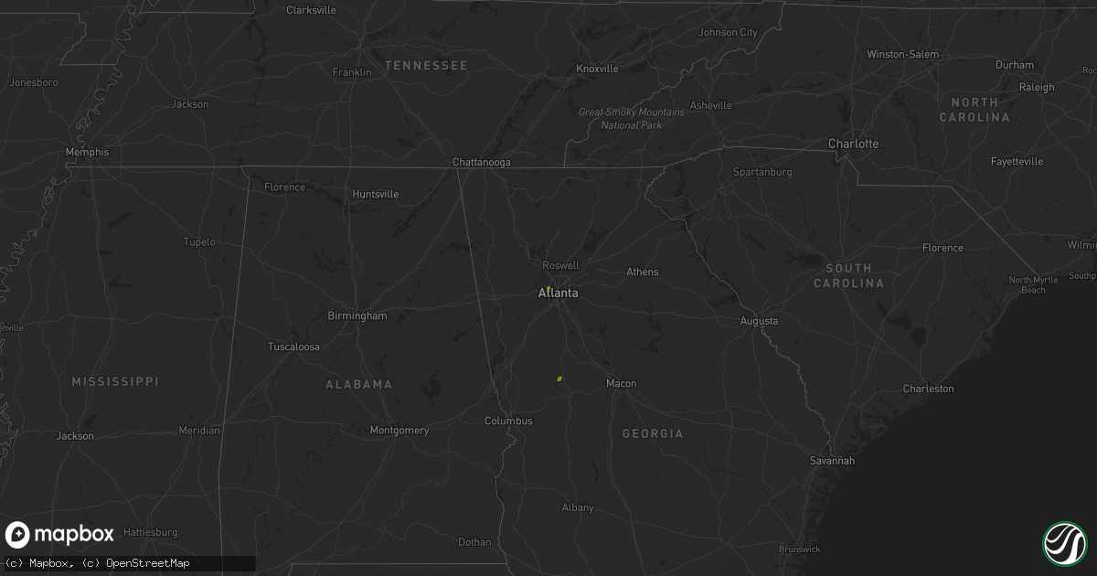 Hail map on July 6, 2018