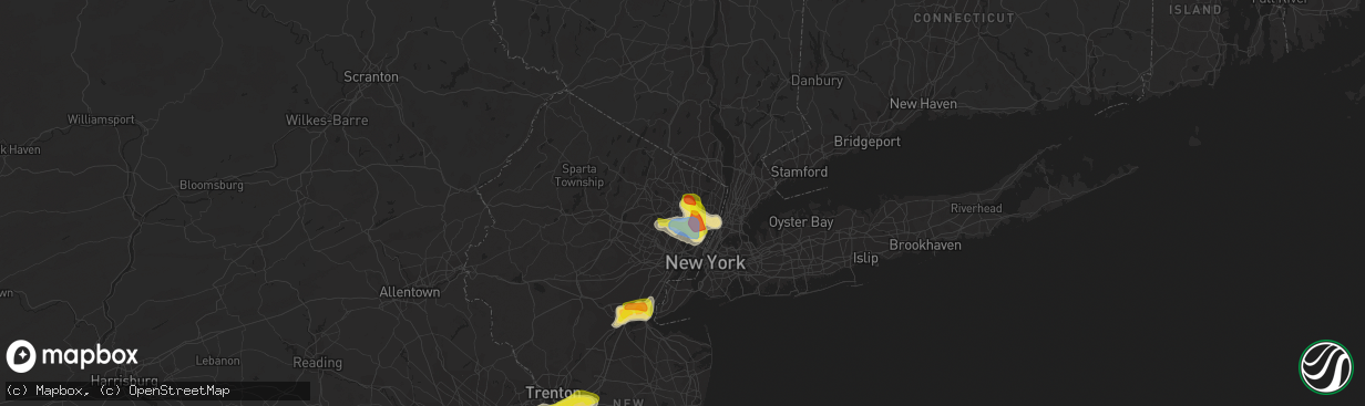 Hail map in Fair Lawn, NJ on July 6, 2020