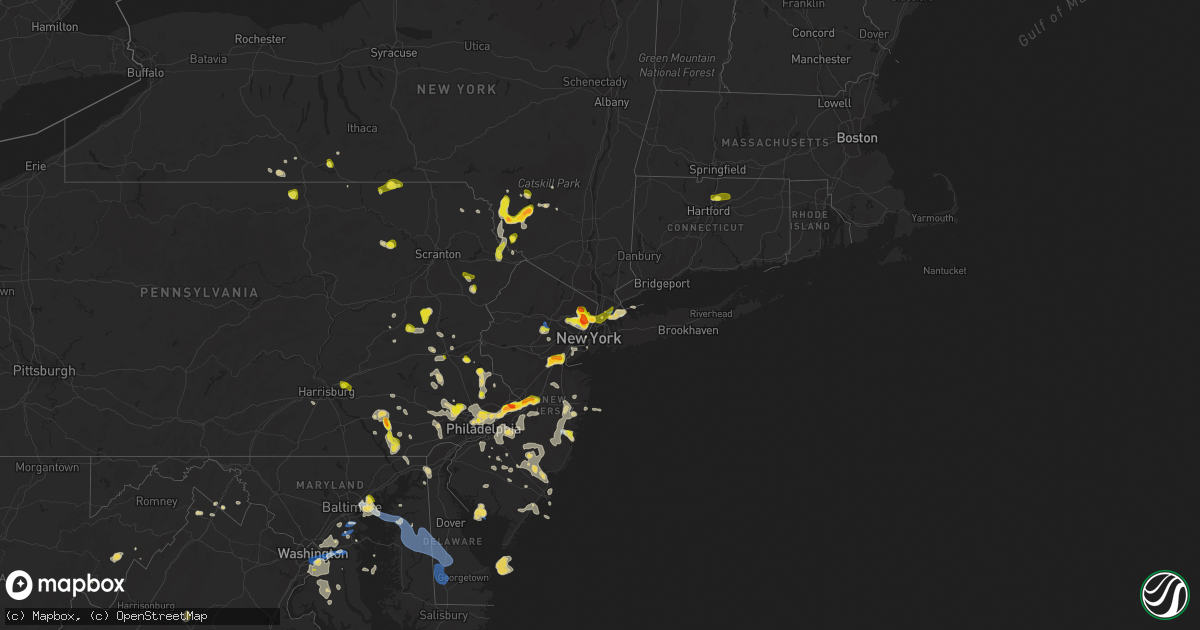 Hail map on July 6, 2020
