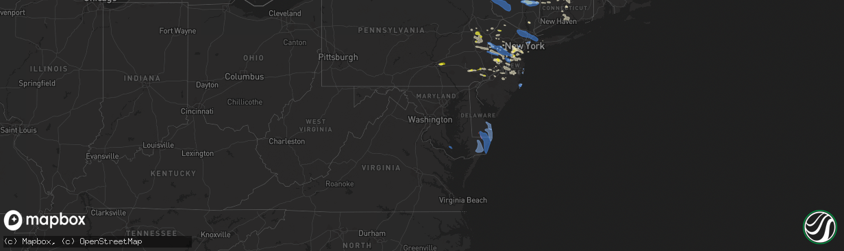 Hail map in Delaware on July 6, 2021