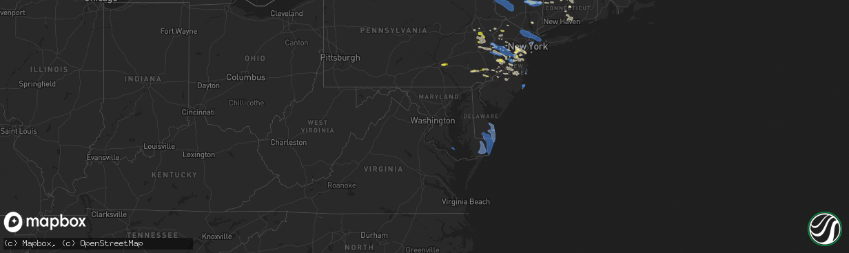 Hail map in Maryland on July 6, 2021