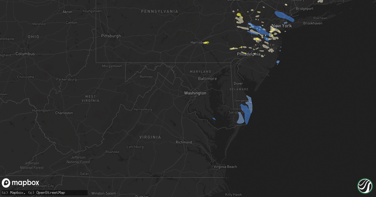 Hail map in Maryland on July 6, 2021