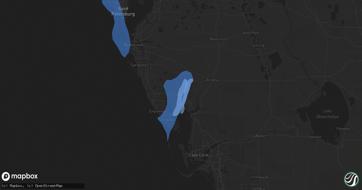 Hail map in North Port, FL on July 6, 2021