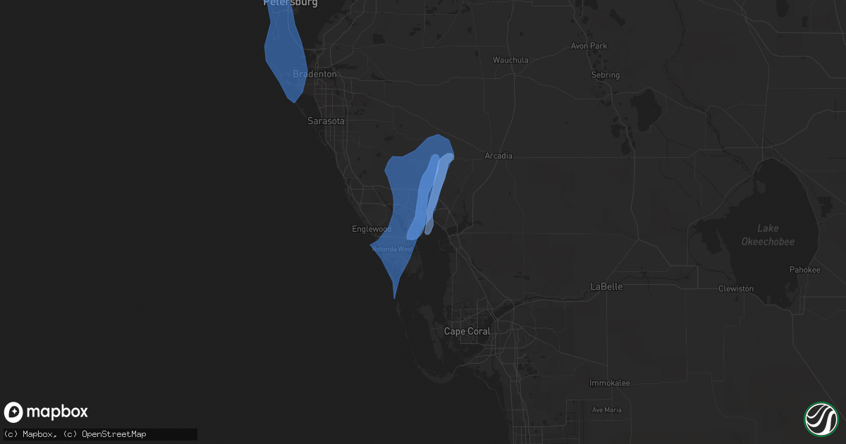 Hail map in Port Charlotte, FL on July 6, 2021