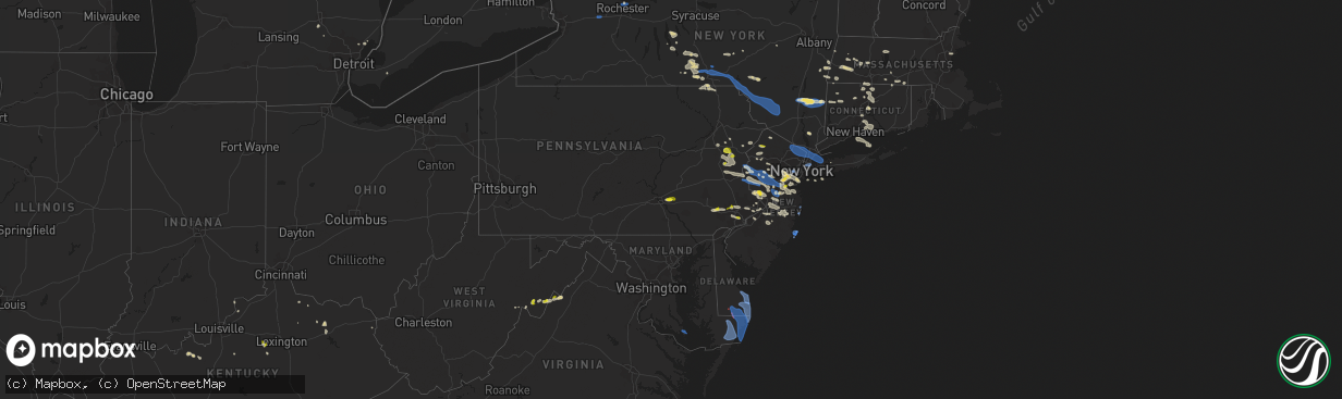 Hail map on July 6, 2021